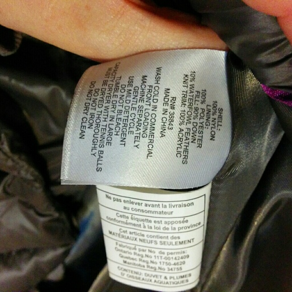 Olive hip length down coat - Picture 6 of 7